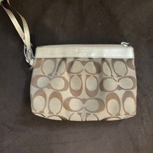 Coach monogram wristlet